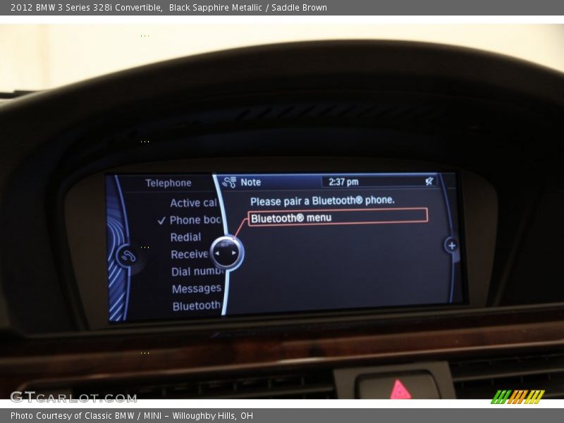 Black Sapphire Metallic / Saddle Brown 2012 BMW 3 Series 328i Convertible