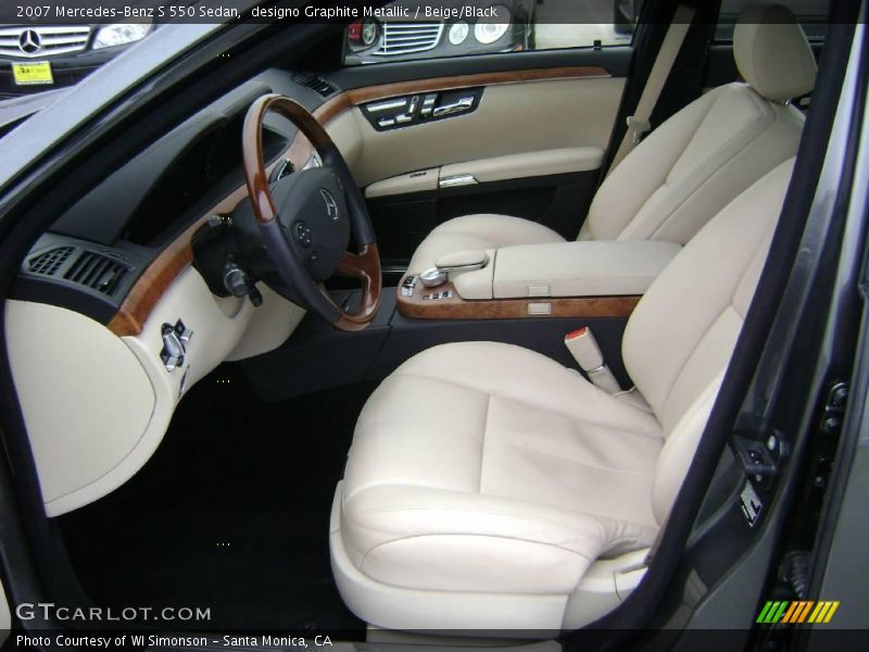 designo Graphite Metallic / Beige/Black 2007 Mercedes-Benz S 550 Sedan