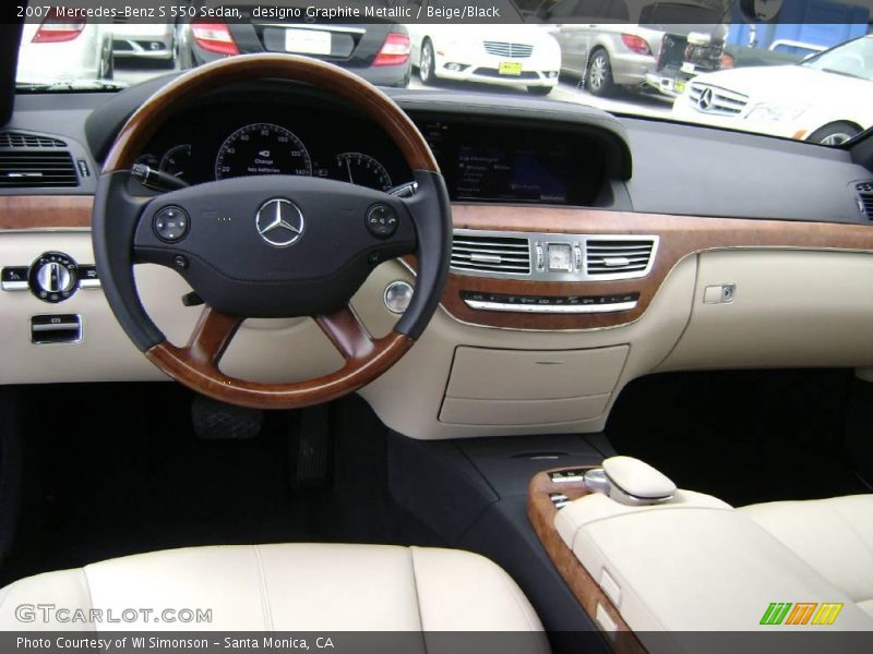 designo Graphite Metallic / Beige/Black 2007 Mercedes-Benz S 550 Sedan