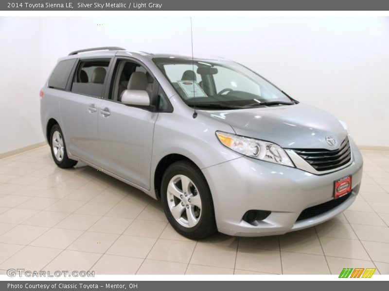 Silver Sky Metallic / Light Gray 2014 Toyota Sienna LE