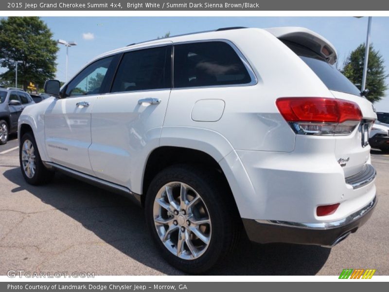 Bright White / Summit Dark Sienna Brown/Black 2015 Jeep Grand Cherokee Summit 4x4