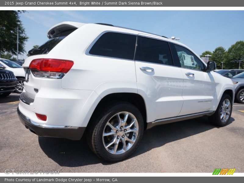 Bright White / Summit Dark Sienna Brown/Black 2015 Jeep Grand Cherokee Summit 4x4