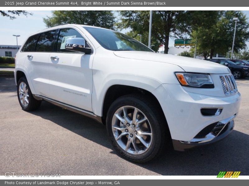 Bright White / Summit Dark Sienna Brown/Black 2015 Jeep Grand Cherokee Summit 4x4