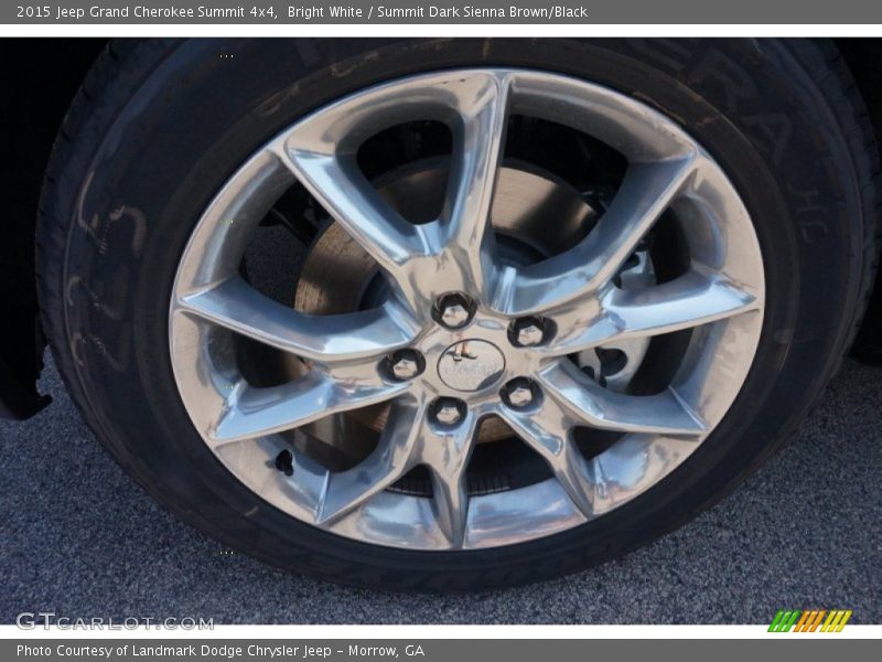 Bright White / Summit Dark Sienna Brown/Black 2015 Jeep Grand Cherokee Summit 4x4