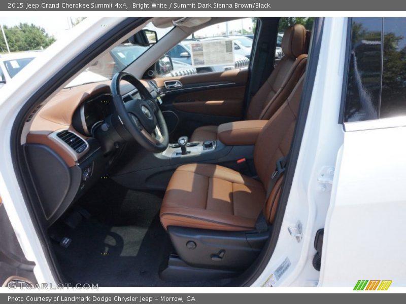 Bright White / Summit Dark Sienna Brown/Black 2015 Jeep Grand Cherokee Summit 4x4