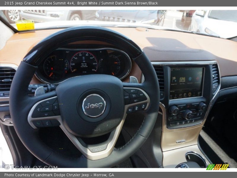 Bright White / Summit Dark Sienna Brown/Black 2015 Jeep Grand Cherokee Summit 4x4