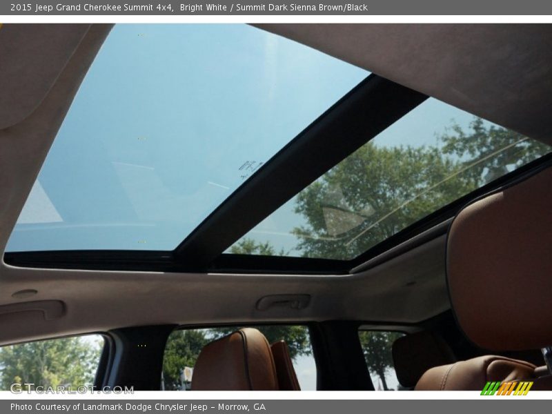 Bright White / Summit Dark Sienna Brown/Black 2015 Jeep Grand Cherokee Summit 4x4