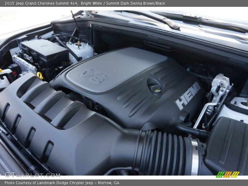 Bright White / Summit Dark Sienna Brown/Black 2015 Jeep Grand Cherokee Summit 4x4