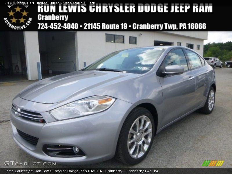 Billet Silver Metallic / Black 2015 Dodge Dart Limited