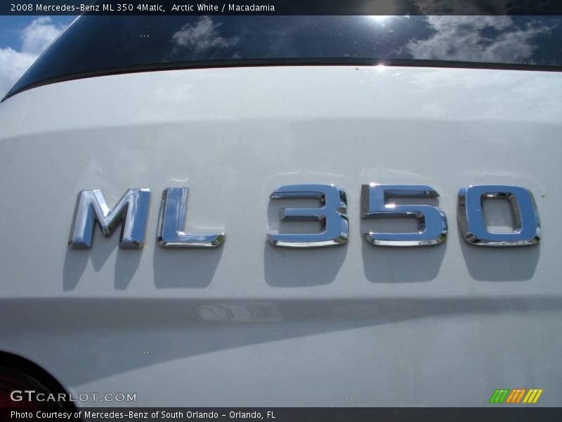 Arctic White / Macadamia 2008 Mercedes-Benz ML 350 4Matic