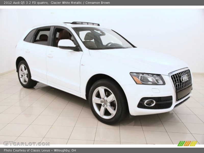 Glacier White Metallic / Cinnamon Brown 2012 Audi Q5 3.2 FSI quattro