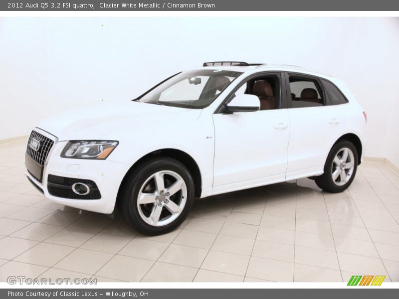 Glacier White Metallic / Cinnamon Brown 2012 Audi Q5 3.2 FSI quattro