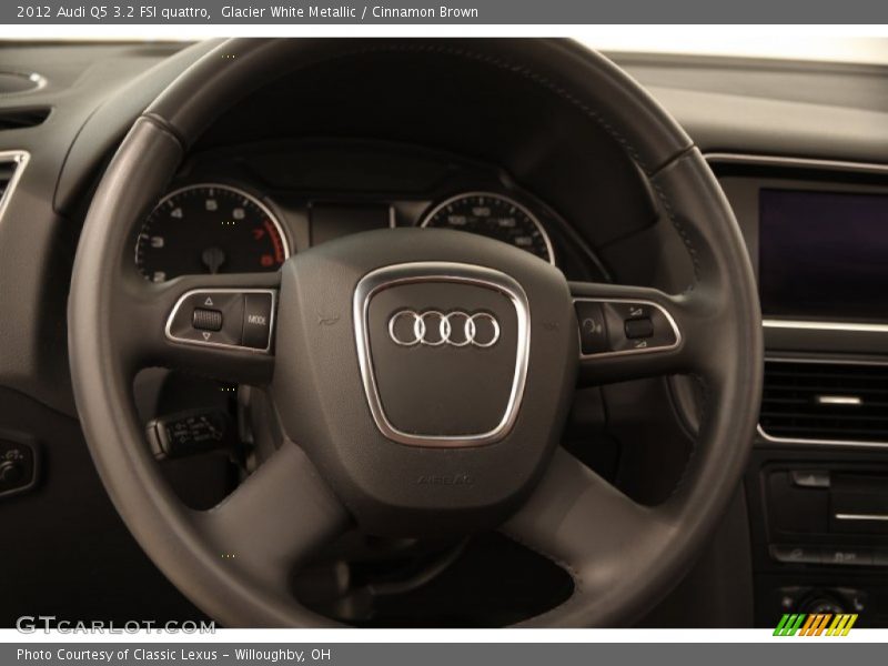 Glacier White Metallic / Cinnamon Brown 2012 Audi Q5 3.2 FSI quattro