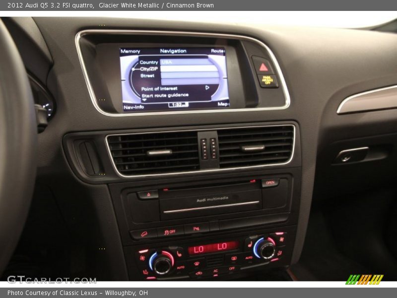 Glacier White Metallic / Cinnamon Brown 2012 Audi Q5 3.2 FSI quattro
