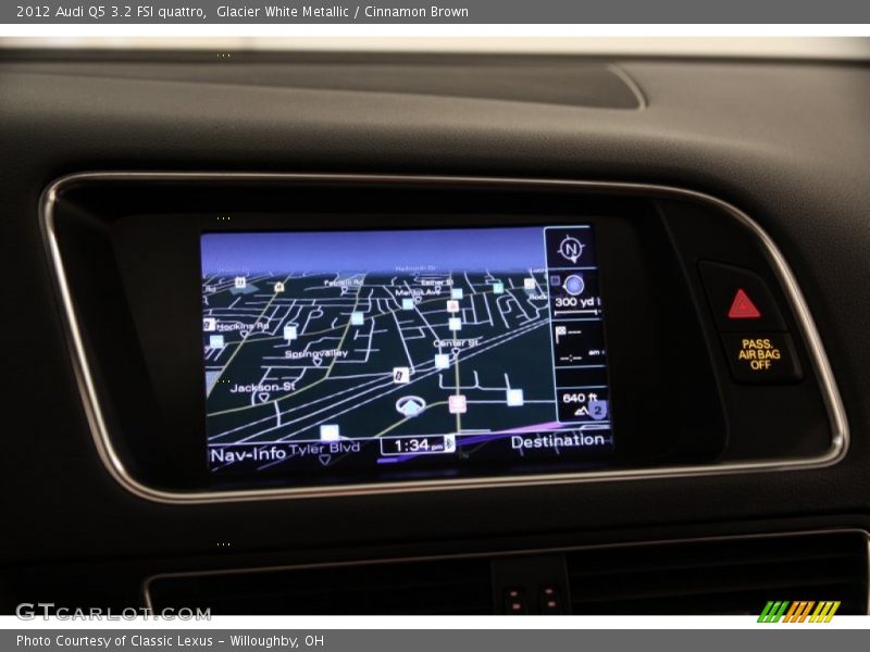 Glacier White Metallic / Cinnamon Brown 2012 Audi Q5 3.2 FSI quattro