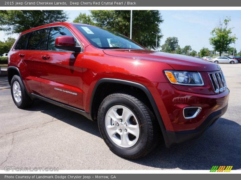 Deep Cherry Red Crystal Pearl / Black 2015 Jeep Grand Cherokee Laredo