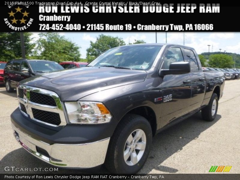 Granite Crystal Metallic / Black/Diesel Gray 2015 Ram 1500 Tradesman Quad Cab 4x4