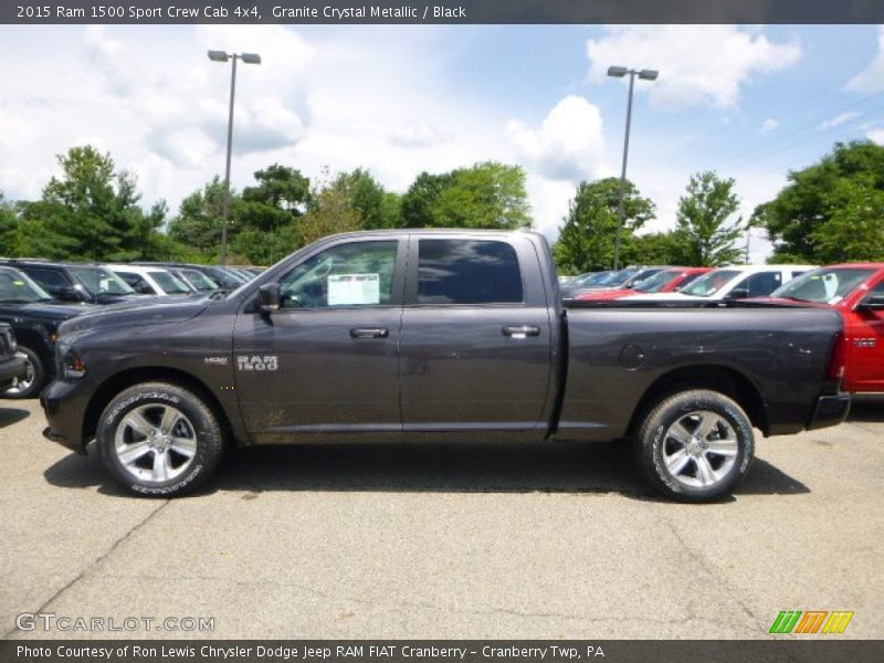 Granite Crystal Metallic / Black 2015 Ram 1500 Sport Crew Cab 4x4