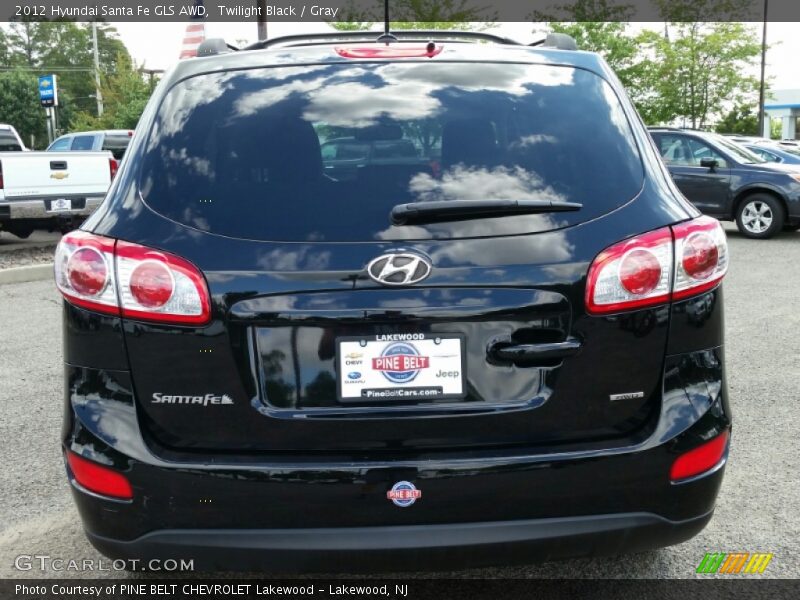 Twilight Black / Gray 2012 Hyundai Santa Fe GLS AWD