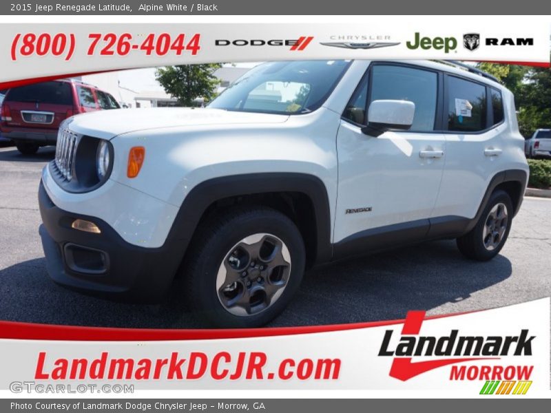 Alpine White / Black 2015 Jeep Renegade Latitude