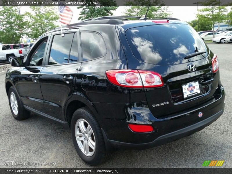 Twilight Black / Gray 2012 Hyundai Santa Fe GLS AWD