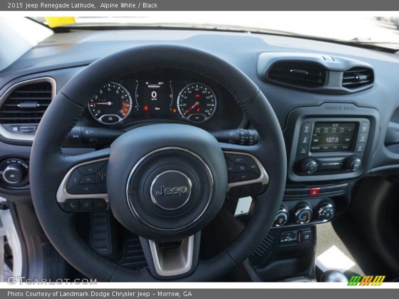 Alpine White / Black 2015 Jeep Renegade Latitude