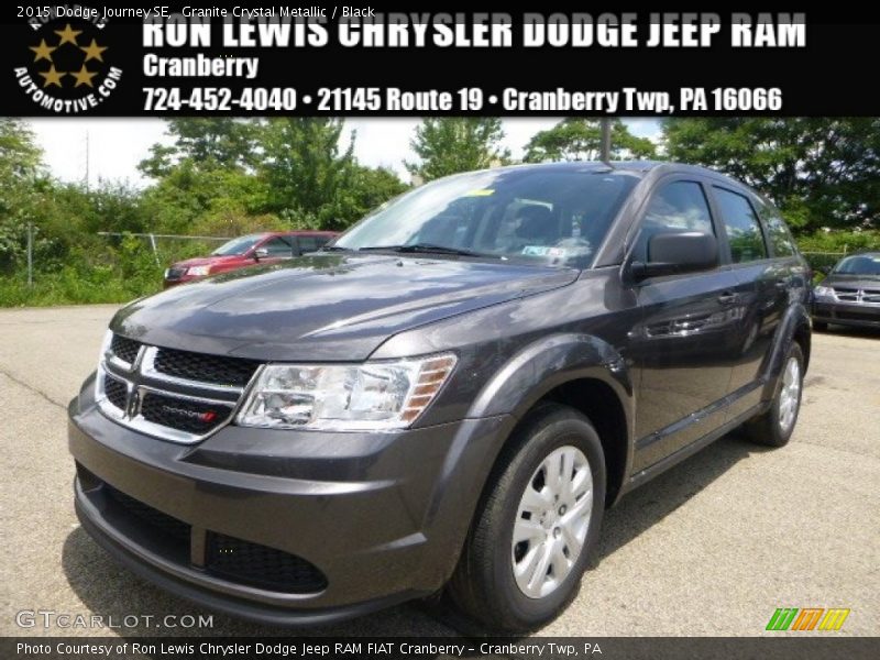 Granite Crystal Metallic / Black 2015 Dodge Journey SE