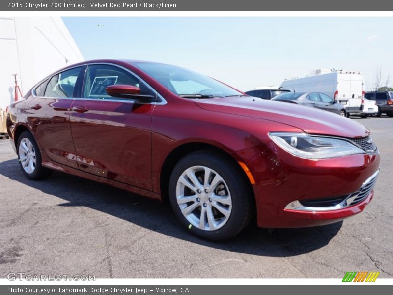 Velvet Red Pearl / Black/Linen 2015 Chrysler 200 Limited
