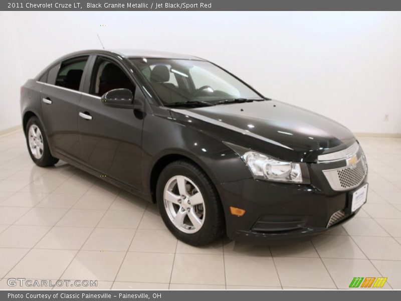 Black Granite Metallic / Jet Black/Sport Red 2011 Chevrolet Cruze LT