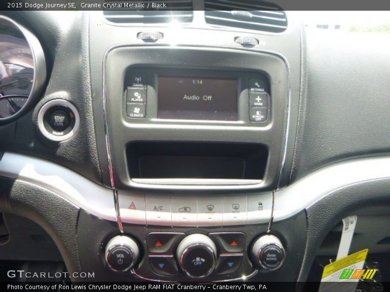 Granite Crystal Metallic / Black 2015 Dodge Journey SE
