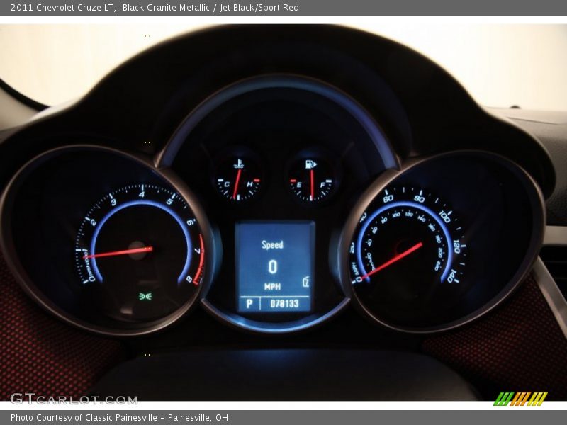 Black Granite Metallic / Jet Black/Sport Red 2011 Chevrolet Cruze LT