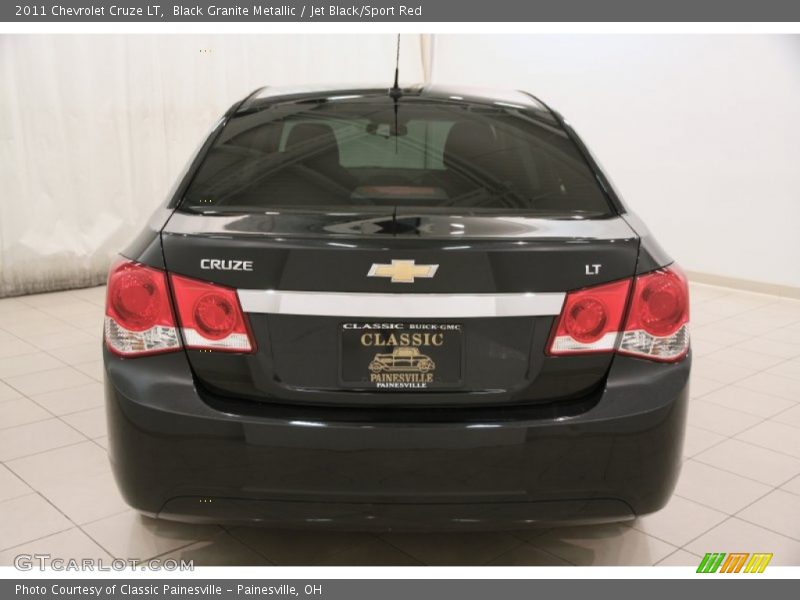 Black Granite Metallic / Jet Black/Sport Red 2011 Chevrolet Cruze LT