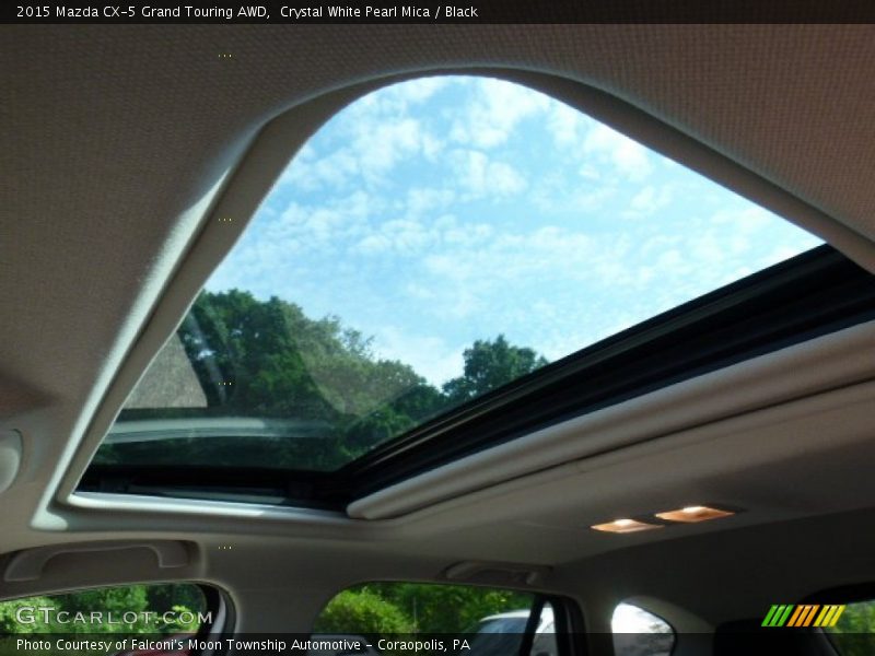 Crystal White Pearl Mica / Black 2015 Mazda CX-5 Grand Touring AWD