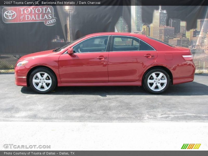 Barcelona Red Metallic / Dark Charcoal 2007 Toyota Camry SE