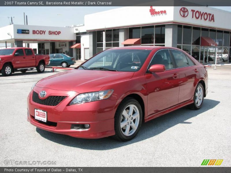 Barcelona Red Metallic / Dark Charcoal 2007 Toyota Camry SE