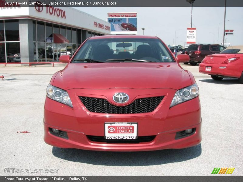 Barcelona Red Metallic / Dark Charcoal 2007 Toyota Camry SE