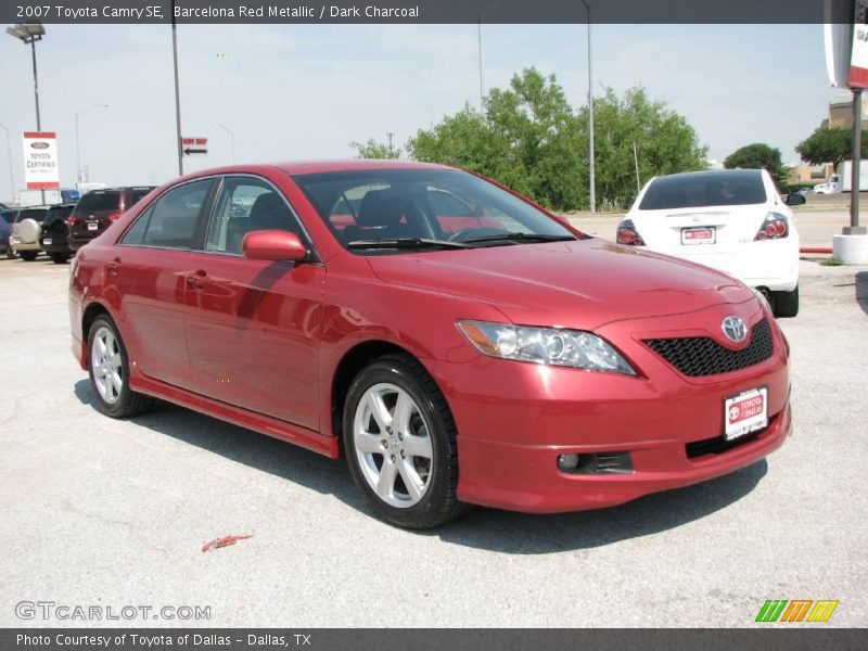 Barcelona Red Metallic / Dark Charcoal 2007 Toyota Camry SE