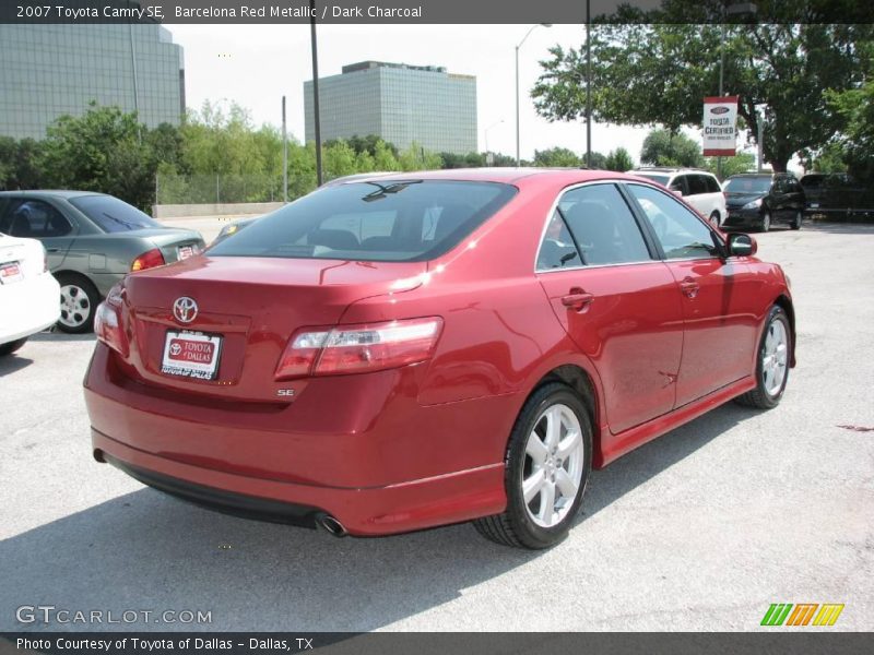 Barcelona Red Metallic / Dark Charcoal 2007 Toyota Camry SE