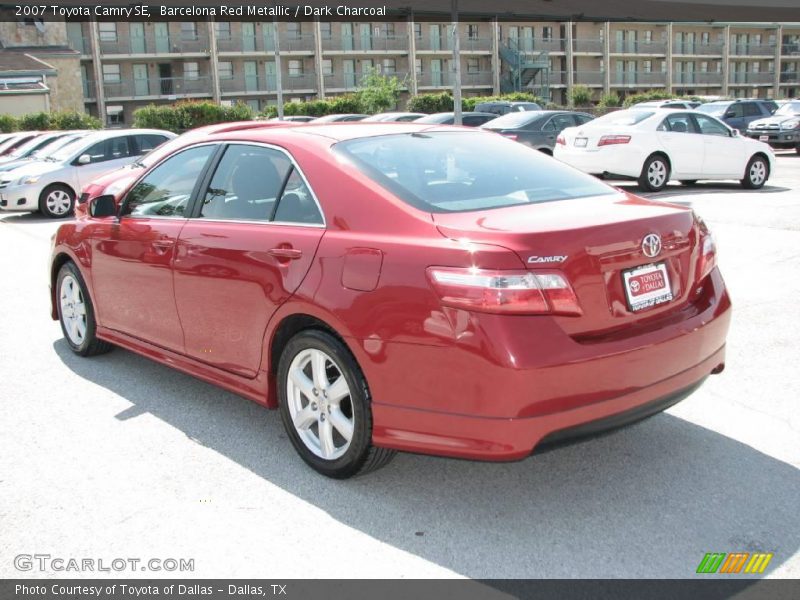 Barcelona Red Metallic / Dark Charcoal 2007 Toyota Camry SE
