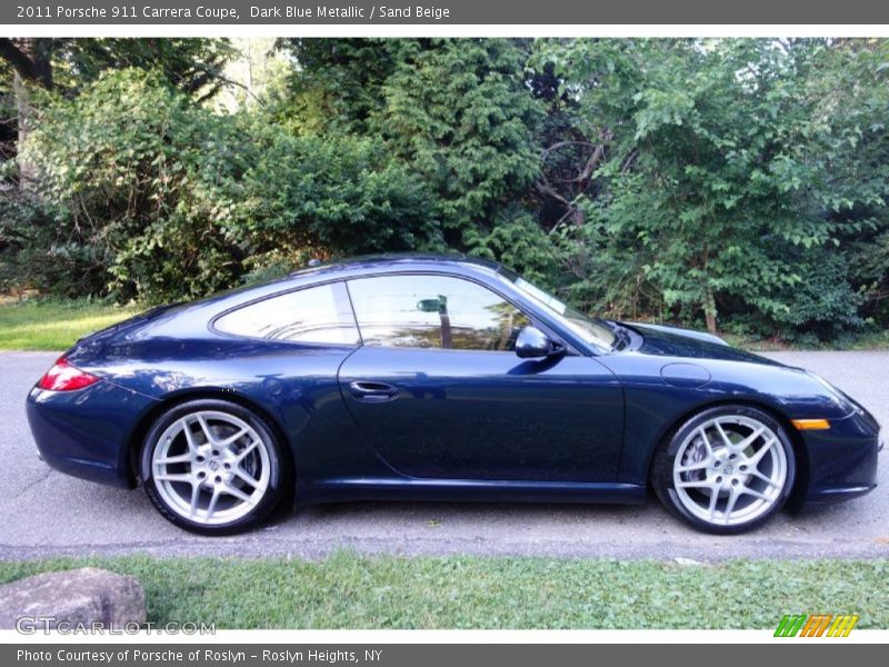 Dark Blue Metallic / Sand Beige 2011 Porsche 911 Carrera Coupe