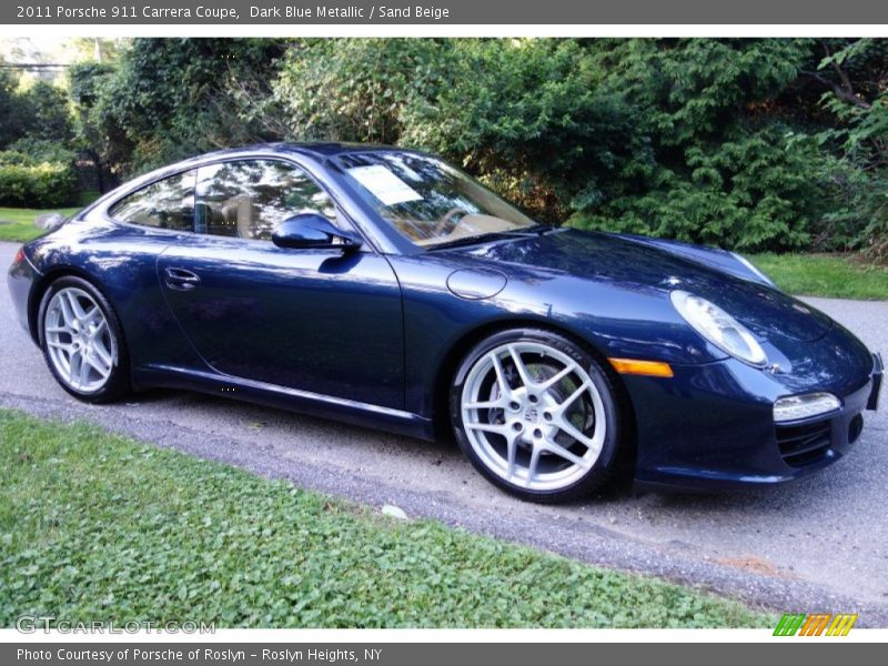 Dark Blue Metallic / Sand Beige 2011 Porsche 911 Carrera Coupe
