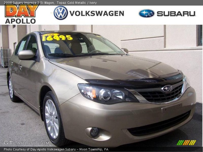 Topaz Gold Metallic / Ivory 2008 Subaru Impreza 2.5i Wagon