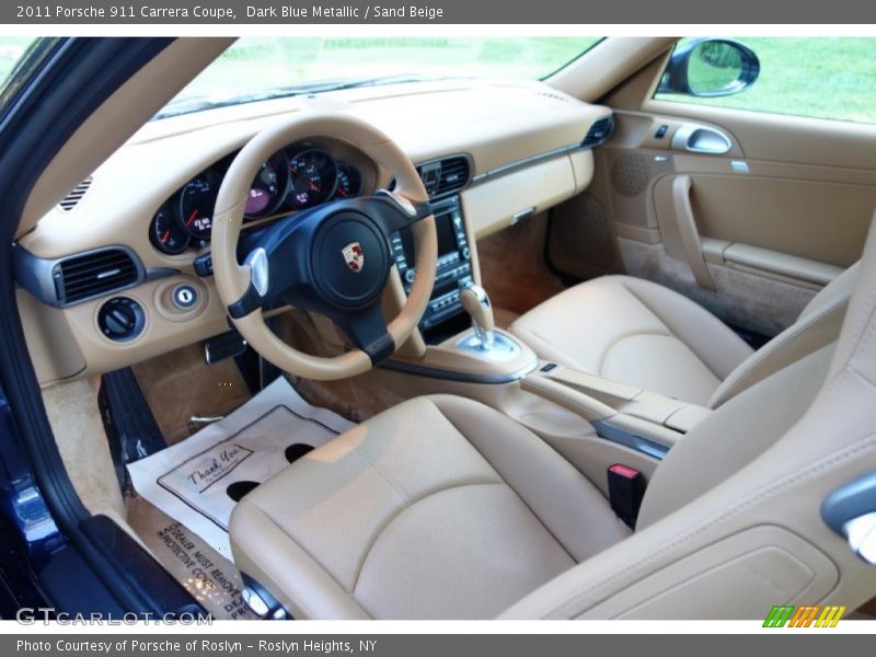 Dark Blue Metallic / Sand Beige 2011 Porsche 911 Carrera Coupe