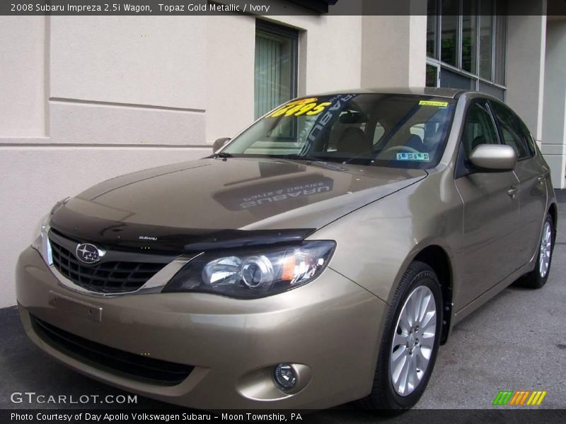 Topaz Gold Metallic / Ivory 2008 Subaru Impreza 2.5i Wagon