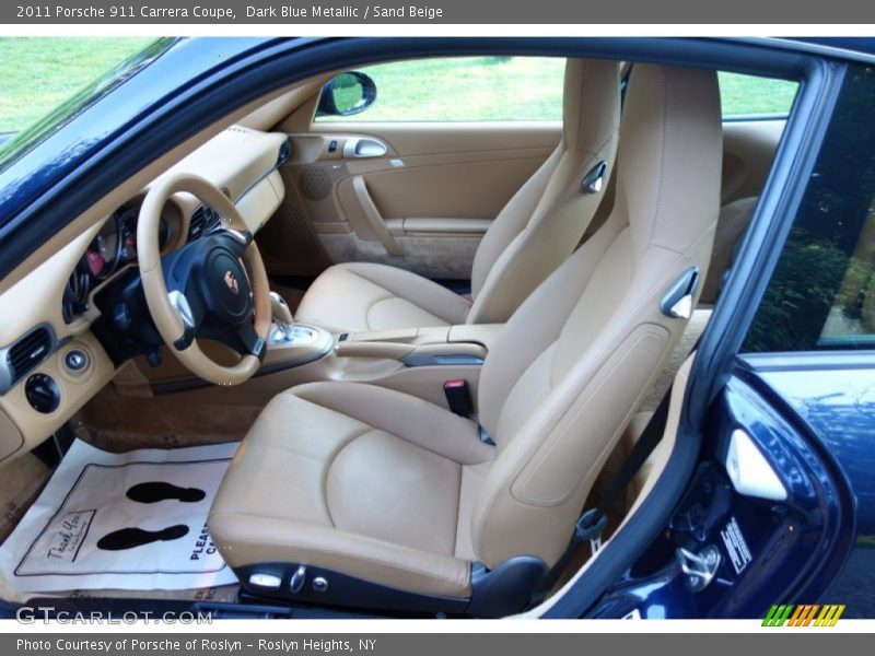 Dark Blue Metallic / Sand Beige 2011 Porsche 911 Carrera Coupe