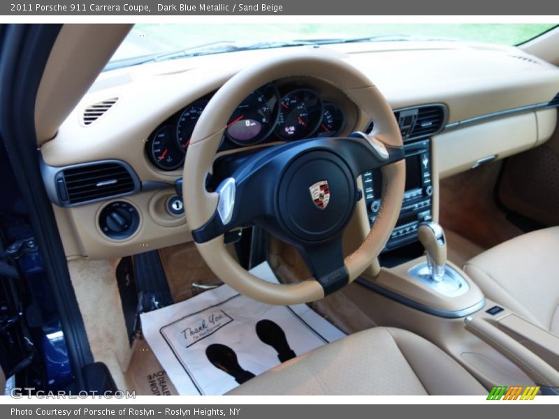 Dark Blue Metallic / Sand Beige 2011 Porsche 911 Carrera Coupe