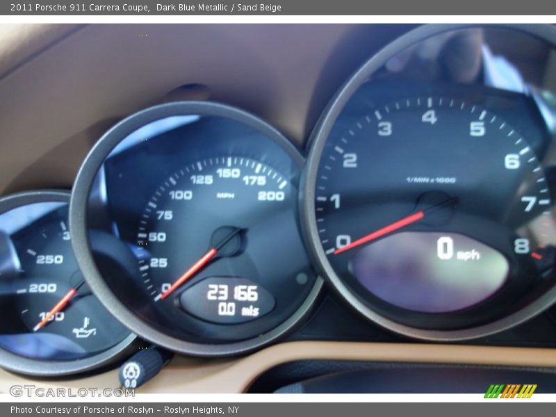 Dark Blue Metallic / Sand Beige 2011 Porsche 911 Carrera Coupe