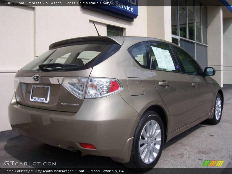 Topaz Gold Metallic / Ivory 2008 Subaru Impreza 2.5i Wagon