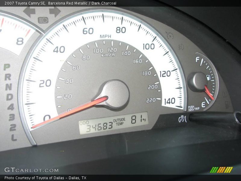 Barcelona Red Metallic / Dark Charcoal 2007 Toyota Camry SE