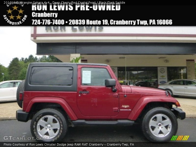 Deep Cherry Red Crystal Pearl / Black/Dark Saddle 2011 Jeep Wrangler Sahara 4x4